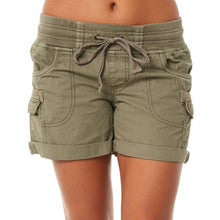 Load image into Gallery viewer, Shorts cargo Frauen com punhos enrolados