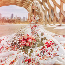 Load image into Gallery viewer, Vestido sin mangas con estampado de playa Boho Vacation