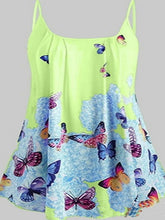 Load image into Gallery viewer, Mini Camisole with Round Neck and Butterfly Flower
