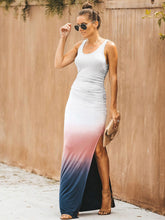 Load image into Gallery viewer, Vestido feminino gradiente dividido