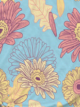 Load image into Gallery viewer, Camiseta feminina estampada de crisântemo casual manga curta