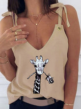 Load image into Gallery viewer, Camiseta regata com estampa girafa