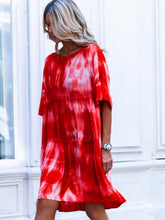 Load image into Gallery viewer, Round neck dress with midi sleeves and round neck
