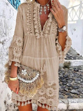 Load image into Gallery viewer, Vestido feminino com borlas de renda