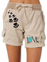 Load image into Gallery viewer, Dear Dog Paw shorts cargo com estampa