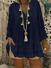 Load image into Gallery viewer, Camisa feminina de manga comprida solta de algodão e linho