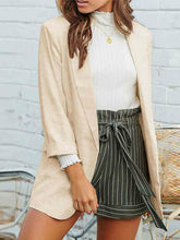 Load image into Gallery viewer, Women's long-sleeved cotton and linen suit jacket