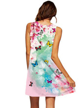 Load image into Gallery viewer, Sleeveless cardigan with round neck and butterfly print