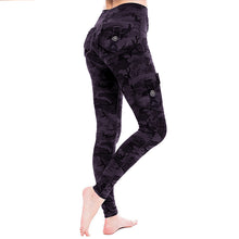 Load image into Gallery viewer, Sacos de bambu ecológicos camuflagem leggings guerreiro calças de ioga
