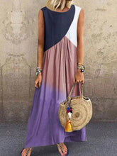 Load image into Gallery viewer, Vestido feminino retro cor gradiente