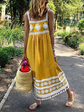 Load image into Gallery viewer, Vestido feminino com borlas de renda