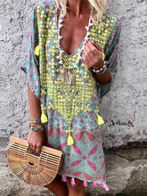 Load image into Gallery viewer, Bohemian Linen Embroidered Women's Dress