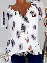 Load image into Gallery viewer, V-neck short sleeve casual shirt