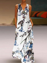 Load image into Gallery viewer, Women's V-Neck Sleeveless Dress