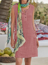 Load image into Gallery viewer, Vestido midi abotoado com bolso duplo