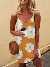 Load image into Gallery viewer, Vestido feminino elegante com estampa margarida