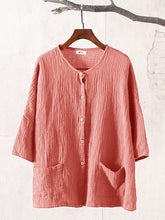 Load image into Gallery viewer, Half-sleeved buttoned jacket