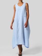 Load image into Gallery viewer, Asymmetric Double Pocket Hem Dresses