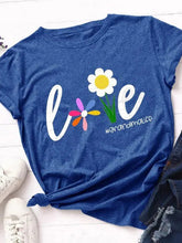 Load image into Gallery viewer, Camiseta feminina casual de gola redonda