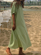 Load image into Gallery viewer, Vestidos maxi com decote em V Macaron