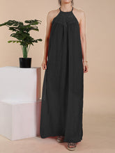 Load image into Gallery viewer, Vestido feminino com recortes em algodão e renda rendada