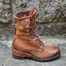 Load image into Gallery viewer, Botas femininas com zíper de couro retrô confortáveis
