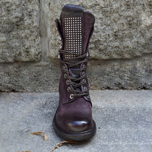 Load image into Gallery viewer, Botas femininas com zíper de couro retrô confortáveis