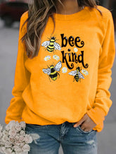 Load image into Gallery viewer, Moletom BEE KIND feminino com gola redonda