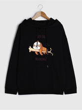 Load image into Gallery viewer, Moletom com cordão estampado de cachorrinho engraçado