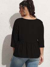 Load image into Gallery viewer, 3/4 Sleeve V Neck Shirt Plus Size Conventional cropping no conventional conventional Non-stretchy Daily Holiday Workwear Going Out Cotton-Blend Spring Summer Autumn Casual Cute Retro Elegant