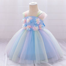 Load image into Gallery viewer, Toddler Girls 1-5 Years Old Color Floral Fairy Princess Party Wear Dress