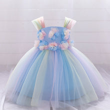 Load image into Gallery viewer, Toddler Girls 1-5 Years Old Color Floral Fairy Princess Party Wear Dress