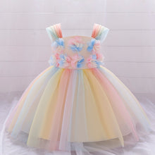 Load image into Gallery viewer, Toddler Girls 1-5 Years Old Color Floral Fairy Princess Party Wear Dress