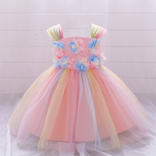 Load image into Gallery viewer, Toddler Girls 1-5 Years Old Color Floral Fairy Princess Party Wear Dress