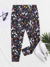 Load image into Gallery viewer, trousers Pants Plus Size Conventional cropping Cartoon animal conventional conventional printing Slightly stretchy Daily Holiday Workwear Going Out Cotton-Blend Spring Summer Winter Casual Cute Sport street
