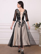 Load image into Gallery viewer, Lace Embroidery Mesh Stitching Gown Dress