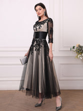 Load image into Gallery viewer, Lace Embroidery Mesh Stitching Gown Dress