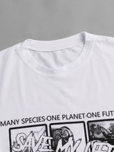 Load image into Gallery viewer, Crew Neck Short skirt Dress Plus Size Conventional cropping Cartoon letter conventional conventional printing Slightly stretchy Daily Holiday Workwear Going Out Cotton-Blend Spring Summer Autumn Casual Cute Sport street