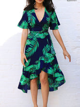 Load image into Gallery viewer, Vestido Elegância sexy com estampa Floral com decote em V