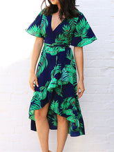 Load image into Gallery viewer, Vestido Elegância sexy com estampa Floral com decote em V