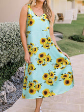Load image into Gallery viewer, Casual V-neck dress with sunflower print