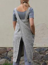Load image into Gallery viewer, Double-breasted square apron dress