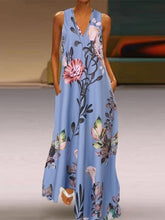 Load image into Gallery viewer, Women's Deep Print Pocket Dress