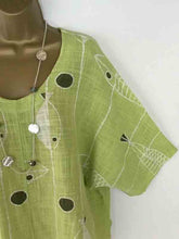 Load image into Gallery viewer, Printed cotton and linen T-shirt