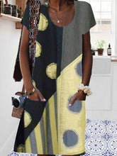 Load image into Gallery viewer, Vestido de lino estampado de moda para mujer