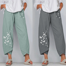 Load image into Gallery viewer, Women's Butterfly Print Casual Pants