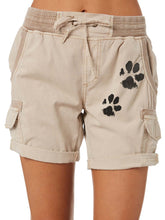 Load image into Gallery viewer, Women's Shorts with Dog Paw Print