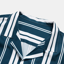 Load image into Gallery viewer, Camisa casual masculina com estampa listrada