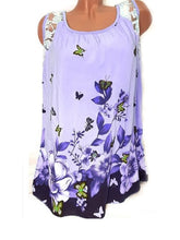 Load image into Gallery viewer, Butterfly Print Round Neck Lace Sleeveless Cardigan
