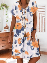 Load image into Gallery viewer, Women's V-Neck Short Sleeve Dress